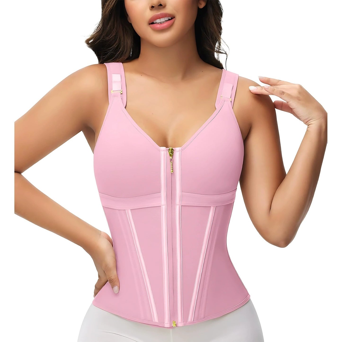 Seamless Belly Tuck Vest Top - 3-Panel Tummy Control Shapewear Tank