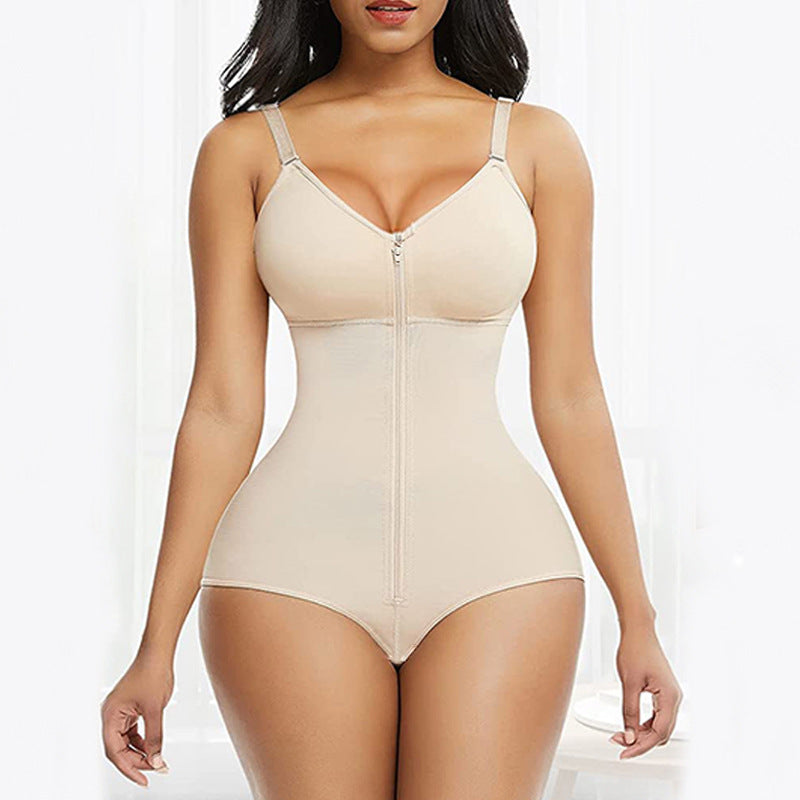 Seamless Full-Body Corset with Zipper - Tummy Control & Hip Lifting Bodysuit