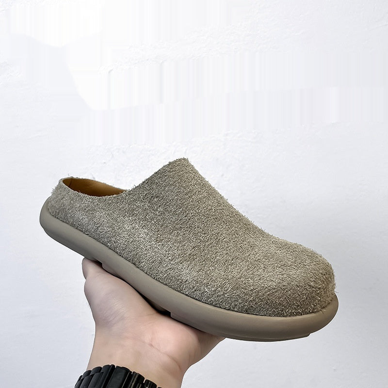 Outdoor Half Slippers Leather Shoes