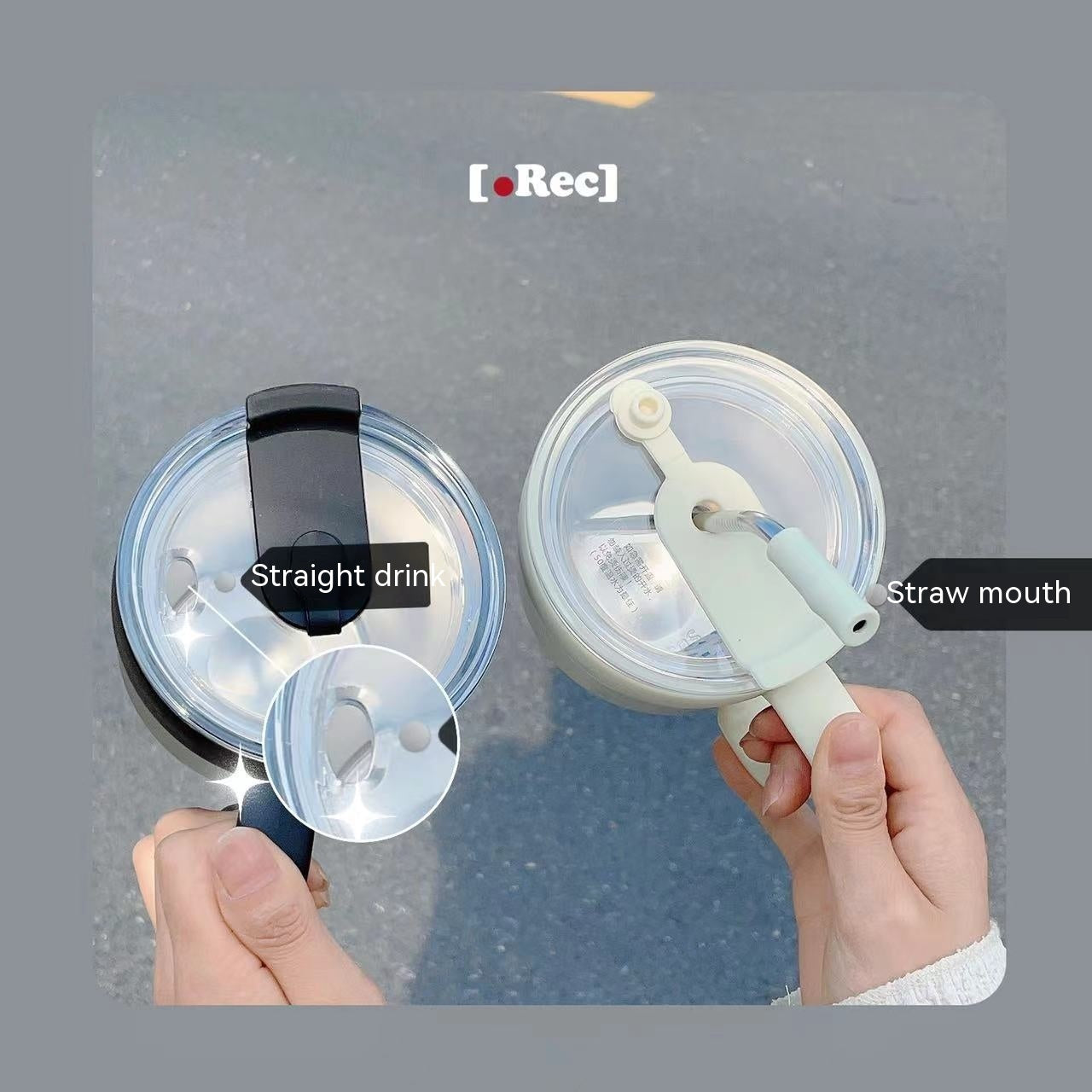 Home Stainless Steel Mug Cup With Suction Tubes