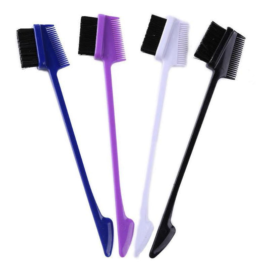Double Sided Edge Brush - Baby Hair & Flyaways Styling Comb for Sleek Looks