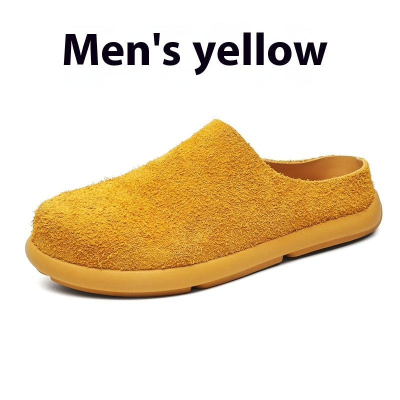 Outdoor Half Slippers Leather Shoes