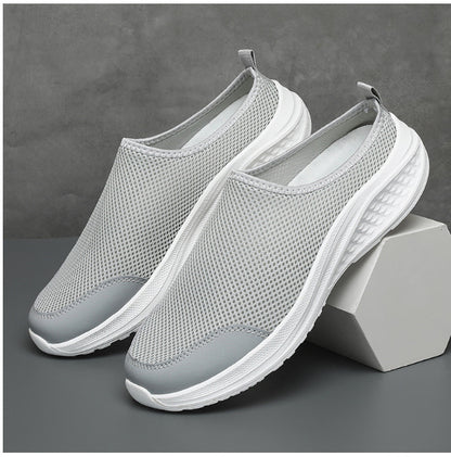 Summer Half Slippers Mesh Shoes Men's Shoes Plus Size