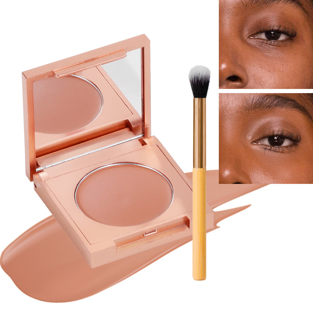 Creamy Concealer Makeup Stick - Cover Dark Circles, Blemishes & Acne with Precision Brush
