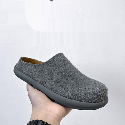 Outdoor Half Slippers Leather Shoes