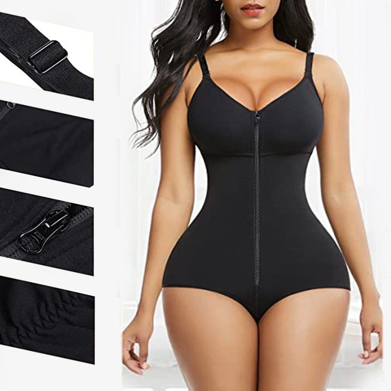 Seamless Full-Body Corset with Zipper - Tummy Control & Hip Lifting Bodysuit