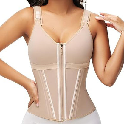 Seamless Belly Tuck Vest Top - 3-Panel Tummy Control Shapewear Tank