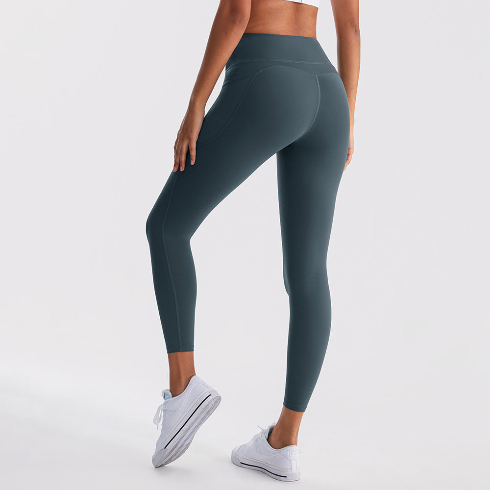 High Waist Sculpting Leggings - Tummy Control & Hip Lift Workout Running Pants