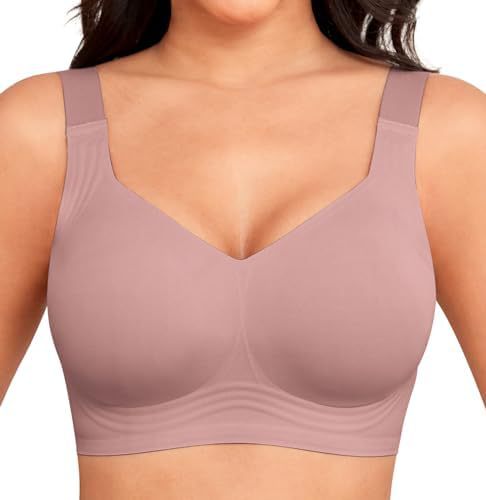 Everyday Comfort Wireless Bra - Full Coverage T-Shirt Bra with Light Padding