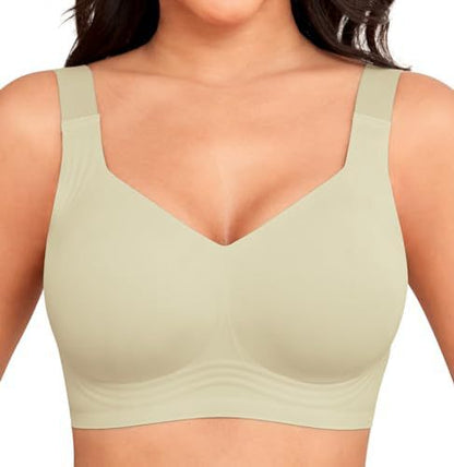 Everyday Comfort Wireless Bra - Full Coverage T-Shirt Bra with Light Padding