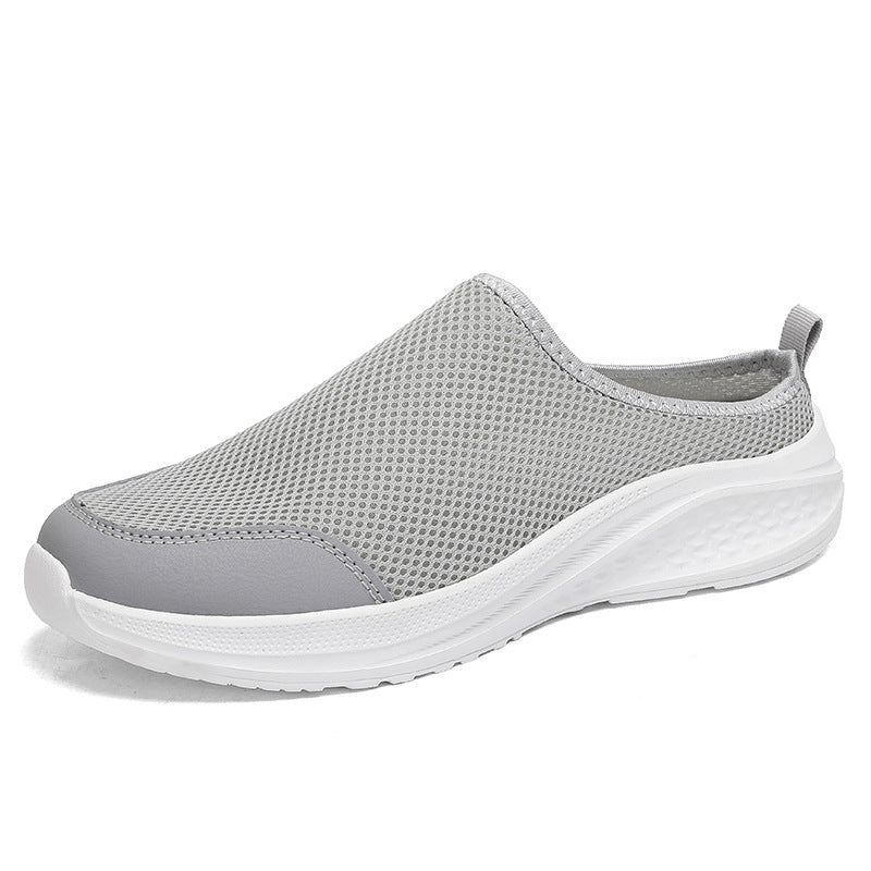 Summer Half Slippers Mesh Shoes Men's Shoes Plus Size