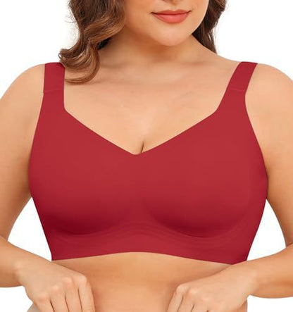 Everyday Comfort Wireless Bra - Full Coverage T-Shirt Bra with Light Padding