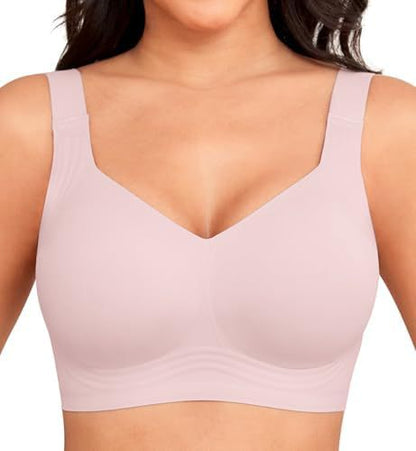 Everyday Comfort Wireless Bra - Full Coverage T-Shirt Bra with Light Padding