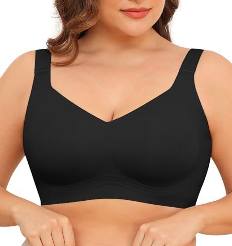 Everyday Comfort Wireless Bra - Full Coverage T-Shirt Bra with Light Padding
