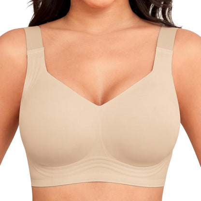 Everyday Comfort Wireless Bra - Full Coverage T-Shirt Bra with Light Padding