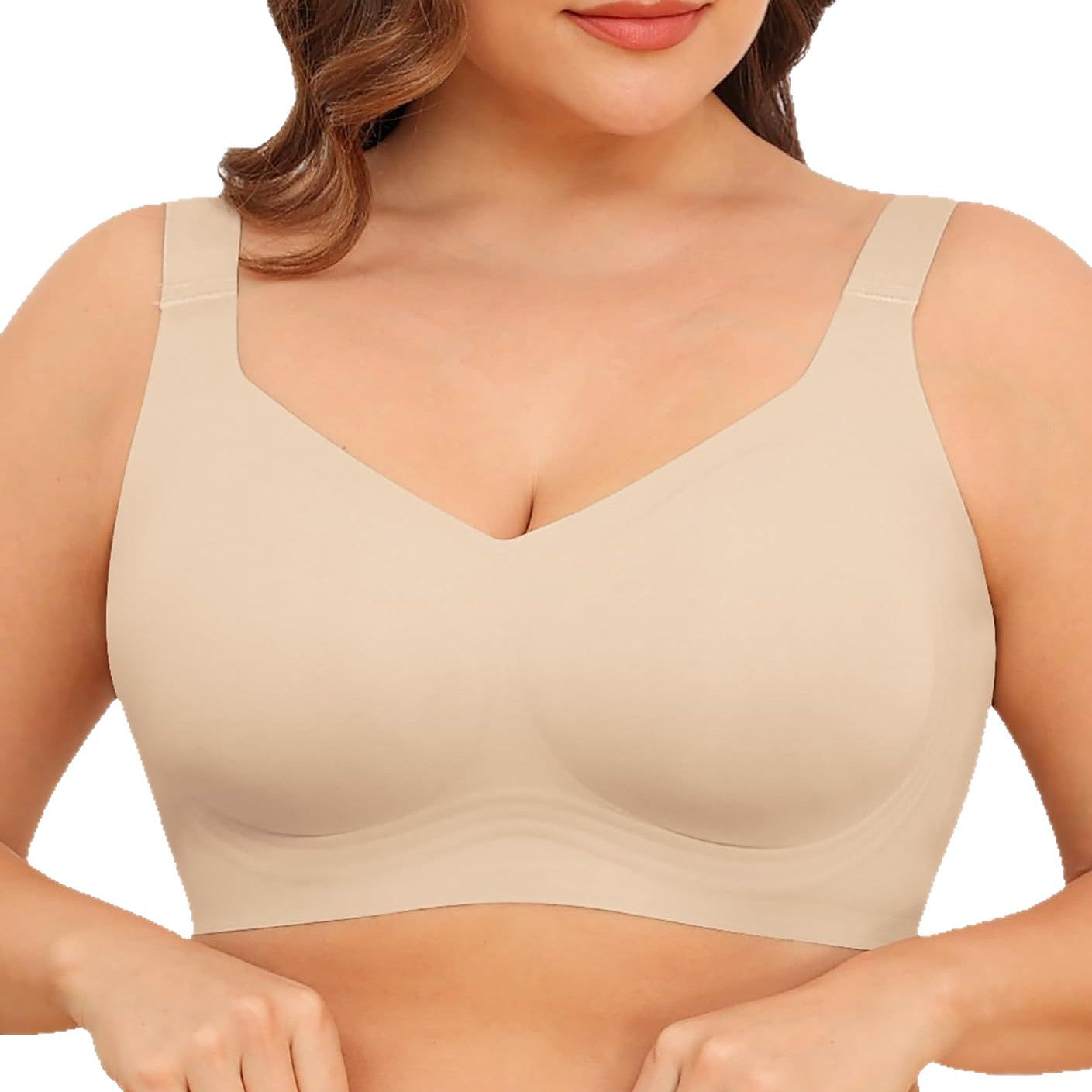 Everyday Comfort Wireless Bra - Full Coverage T-Shirt Bra with Light Padding