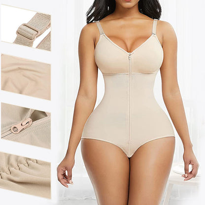 Seamless Full-Body Corset with Zipper - Tummy Control & Hip Lifting Bodysuit
