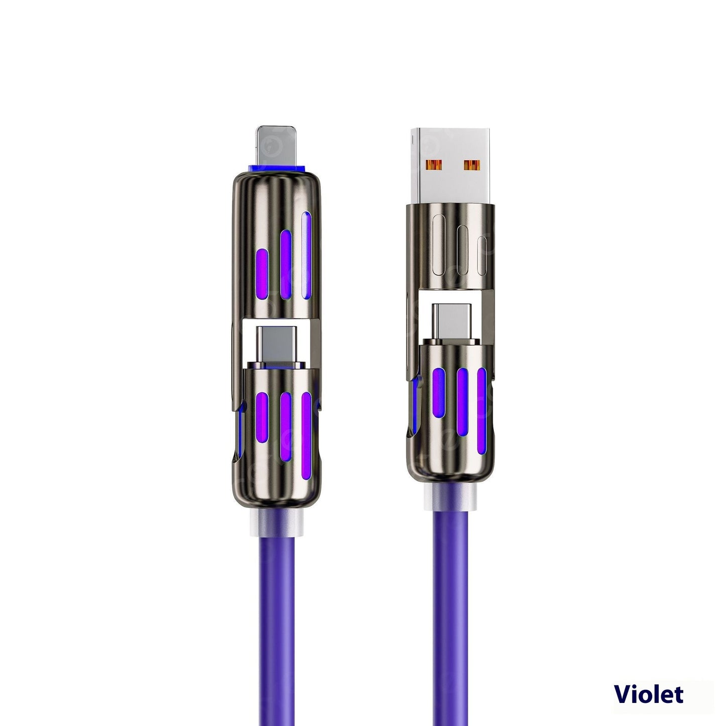 4-in-1 Fast Charging Cable - 240W Universal USB Cable for Car & Home, 3M