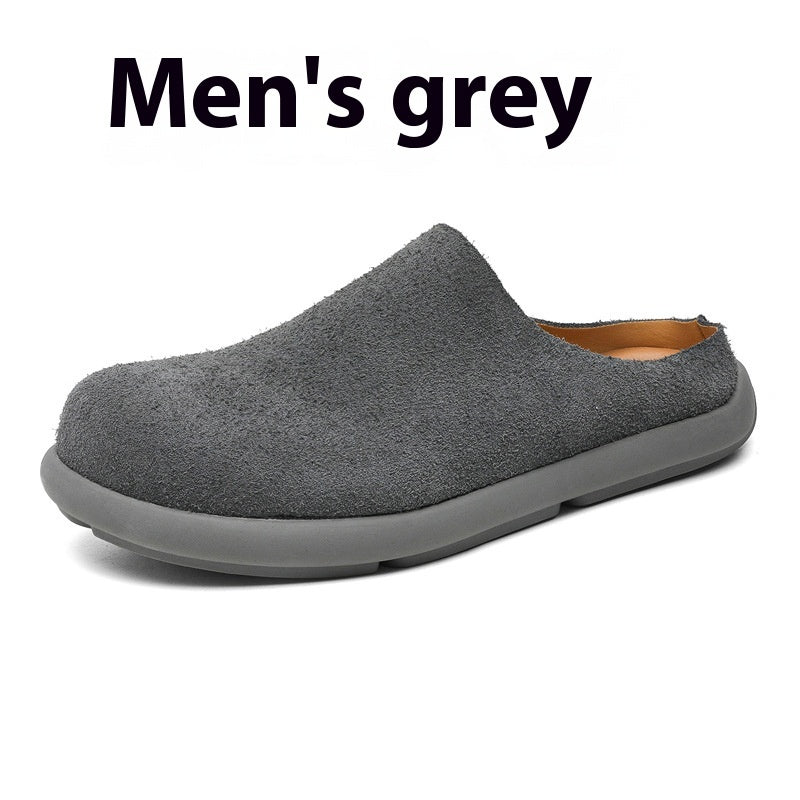 Outdoor Half Slippers Leather Shoes