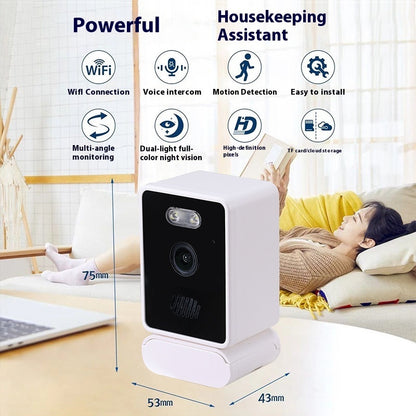 Wi-Fi Security Camera - 360° Pet Camera with Night Vision & Motion Alerts