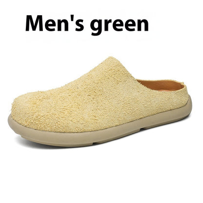 Outdoor Half Slippers Leather Shoes