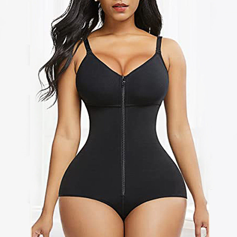 Seamless Full-Body Corset with Zipper - Tummy Control & Hip Lifting Bodysuit