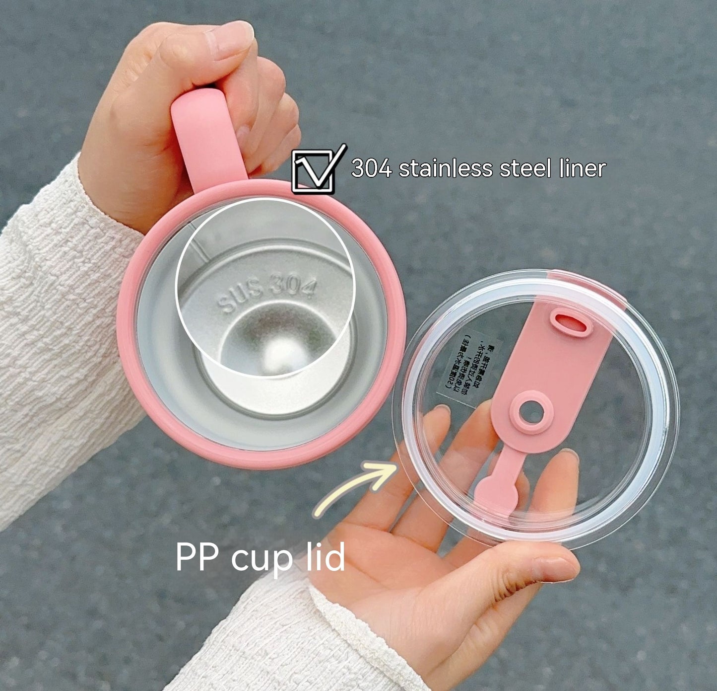 Home Stainless Steel Mug Cup With Suction Tubes